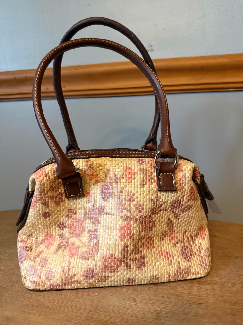 Etienne Aigner Juliet Collection vintage straw mini satchel. - Picture 3 of 12